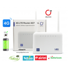 Olax AX7 Pro 4G Wifi Router  - Supports Faiba Telkom Airtel Safaricom 4G LTe 5000mAh battery - 24hrs backup
